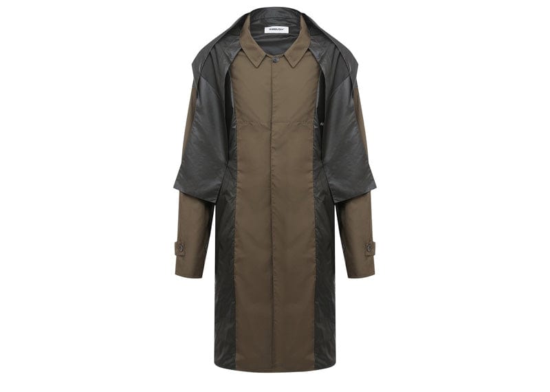 Ambush Trench Coat Single-Breasted In Green
