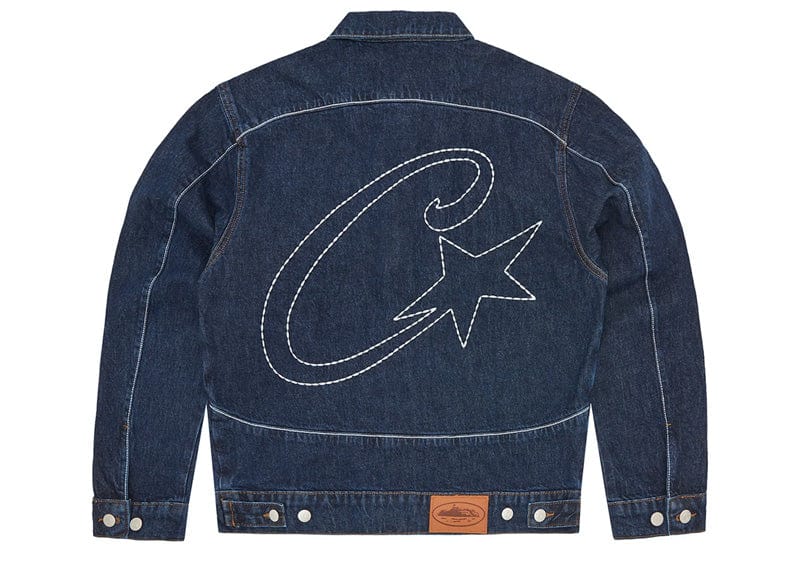 Corteiz C-Star Stitch-Down Denim Jacket Dark Wash