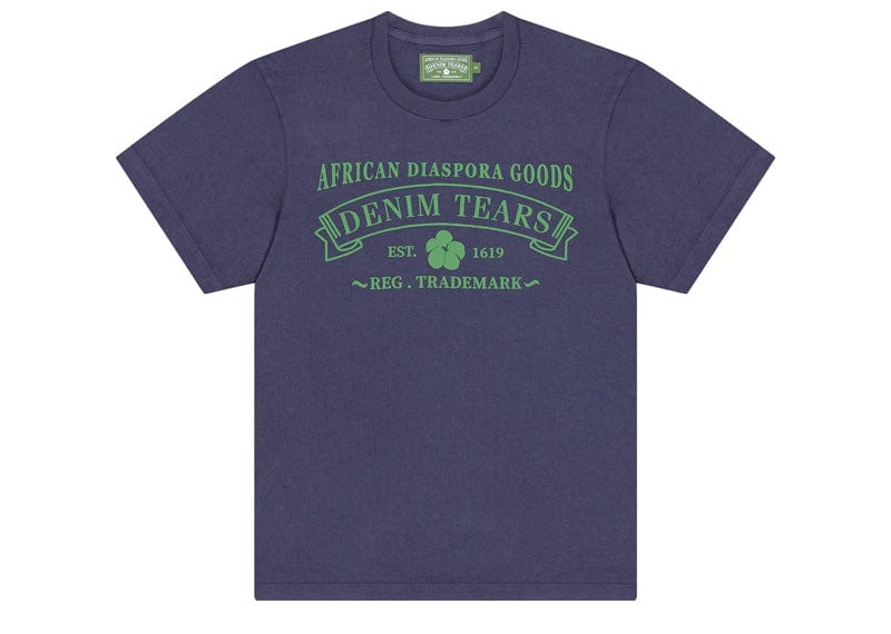 Denim Tears ADG Navy Tee Green Print