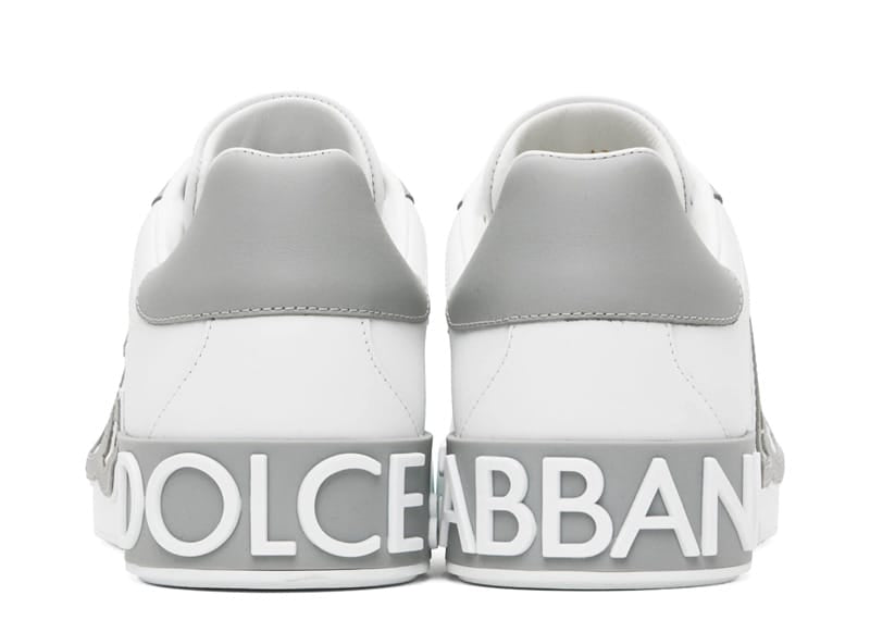 Dolce & Gabbana Calfskin Nappa Portofino Sneaker White/Grey