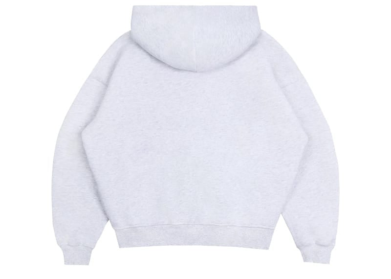 Episodes Tag Zip-Up Hoodie Light Grey