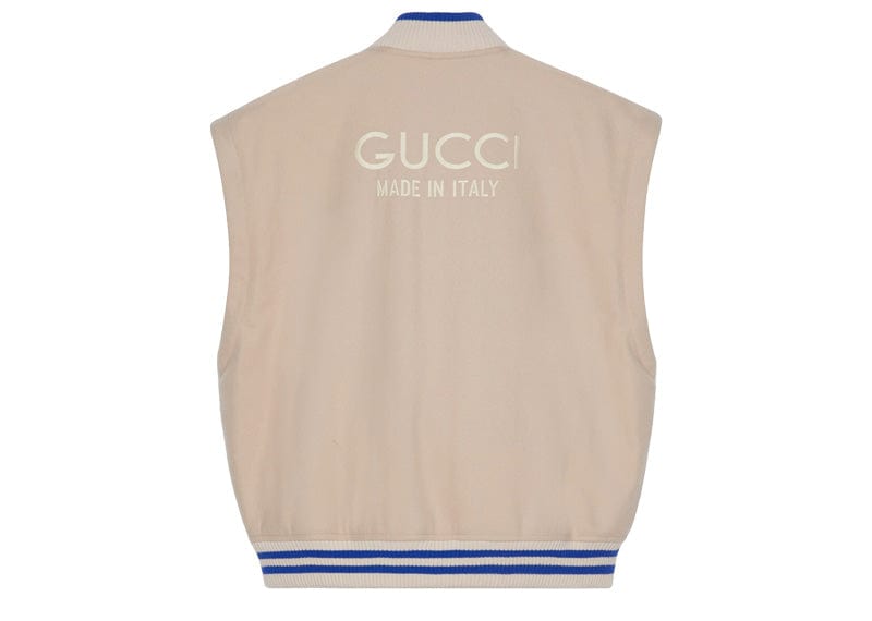 Gucci Cream Wool Bomber Jacket