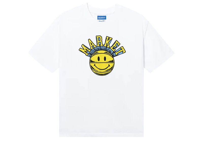 Market Smiley Hoops Tee White