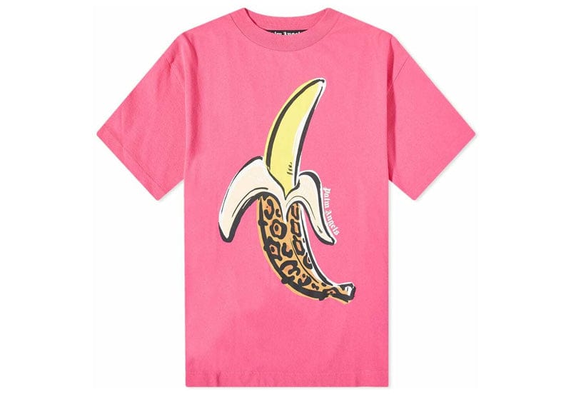 Palm Angels Tee Banana Classic Fuchsia Yellow