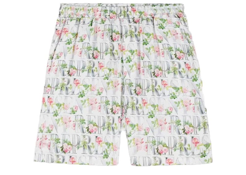 Represent Floral Shorts Flat White