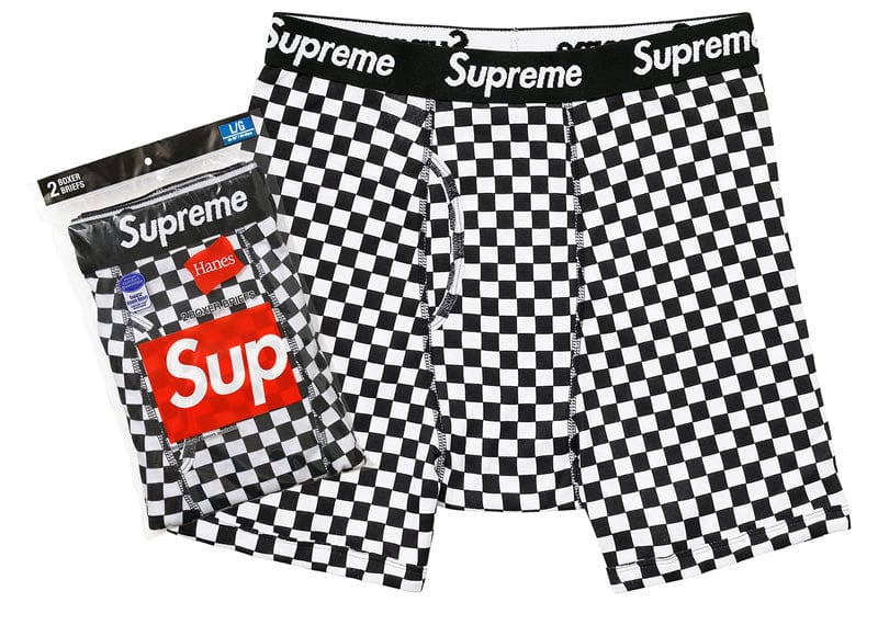 Supreme Hanes Boxer Briefs (2 Pack) Checkered