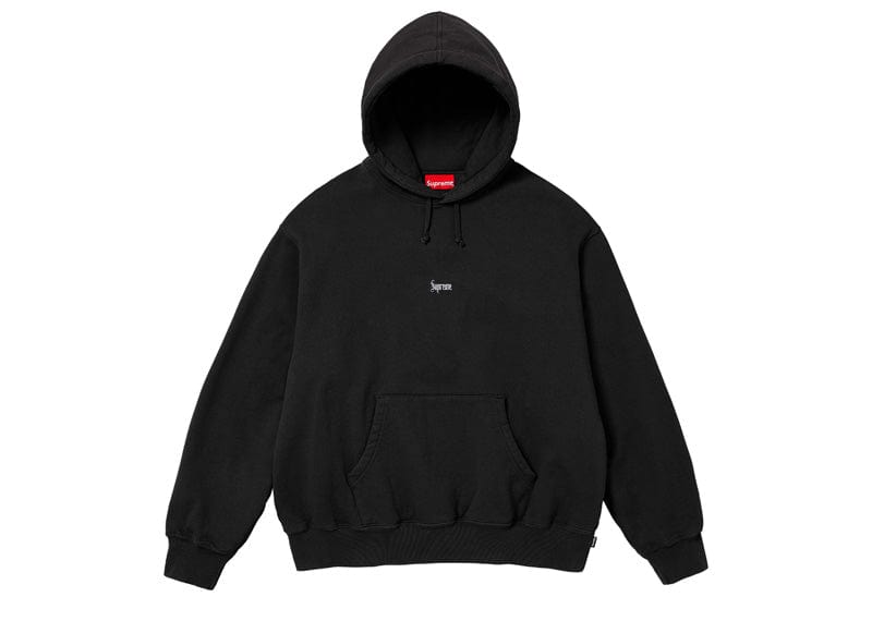 Supreme Micro Logo Hooded Sweatshirt (FW24) Black