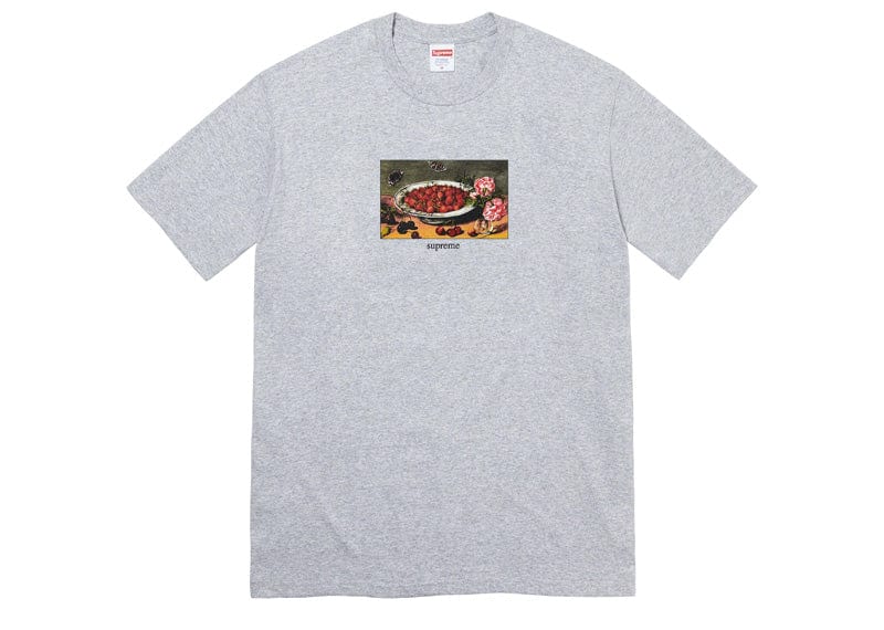 Supreme Strawberries Tee Heather Grey