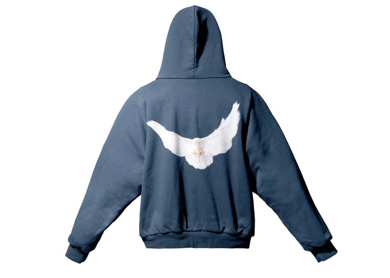 Yeezy Gap Dove Shrunken Hoodie Dark Blue