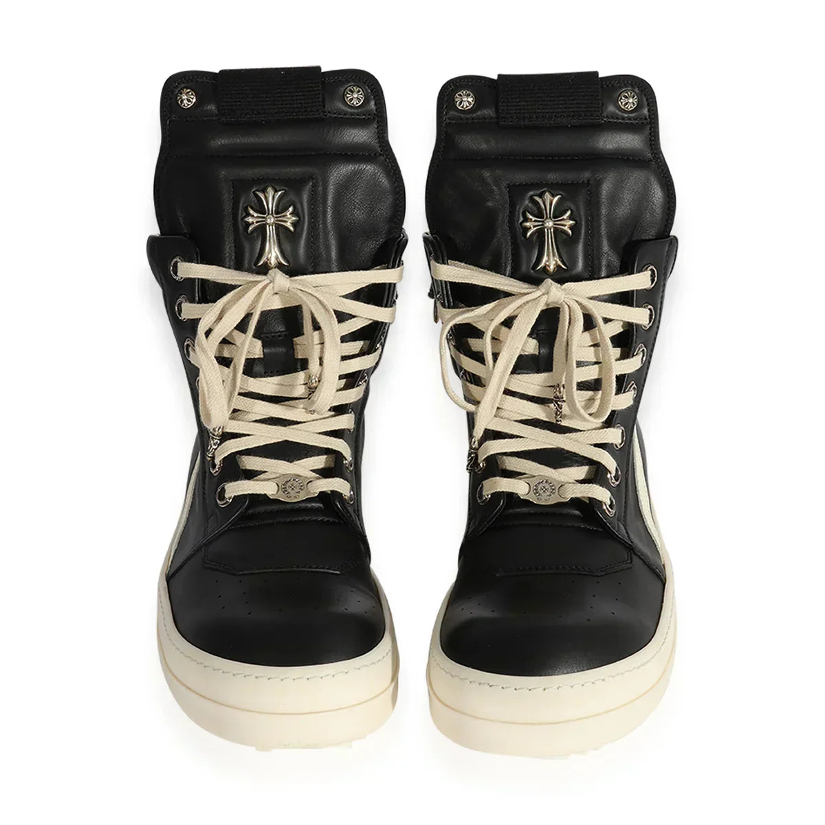 Chrome Hearts x Rick Owens Geobasket High Black