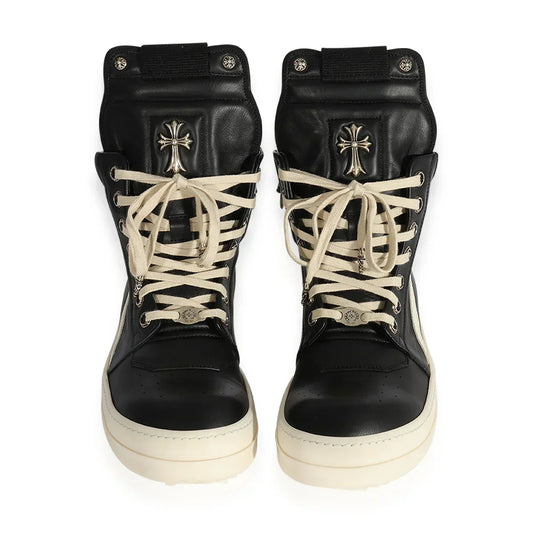Chrome Hearts x Rick Owens Geobasket High Black
