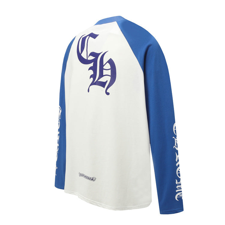 Chrome Hearts Horshoe - Long Sleeve White/Blue