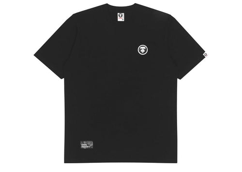 A Bathing Ape AAPE Now Camo Silicone Badge Tee Black