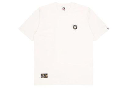 A Bathing Ape AAPE Now Camo Silicone Badge Tee White