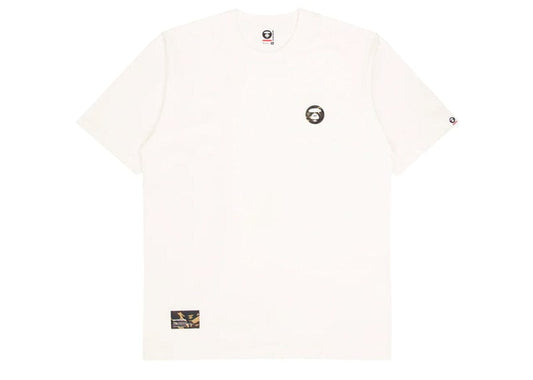 A Bathing Ape AAPE Now Camo Silicone Badge Tee White