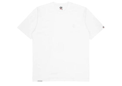 A Bathing Ape AAPE Now Embroidered Badge Tee White