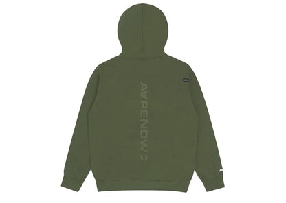 AAPE By A Bathing Ape Badge Logo Hoodie khaki