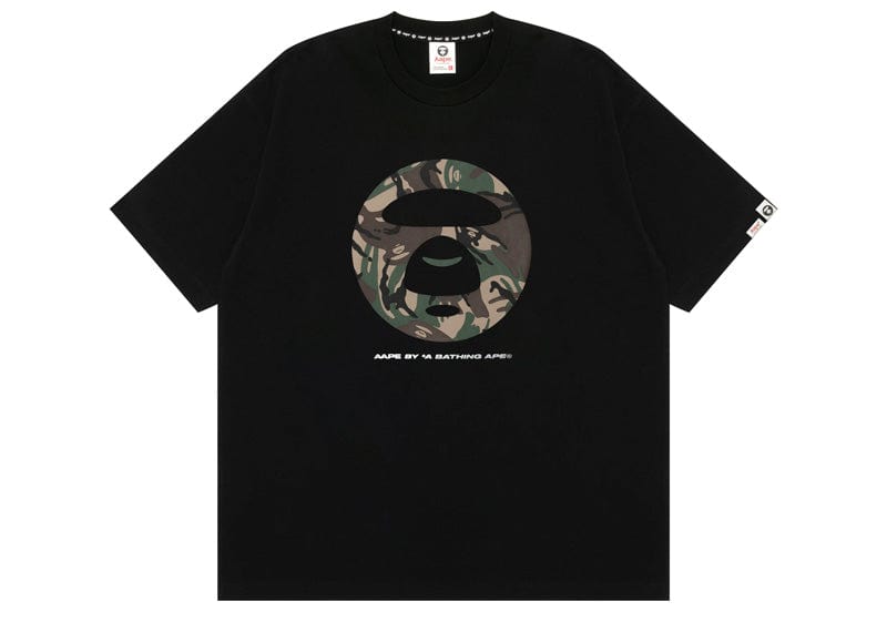 Aape By A Bathing Ape Camo Moon Face Black T-shirt