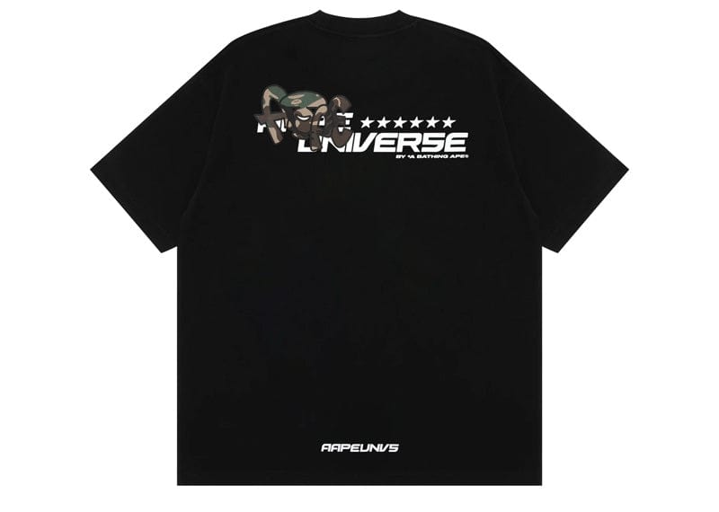Aape By A Bathing Ape Camo Moon Face Black T-shirt