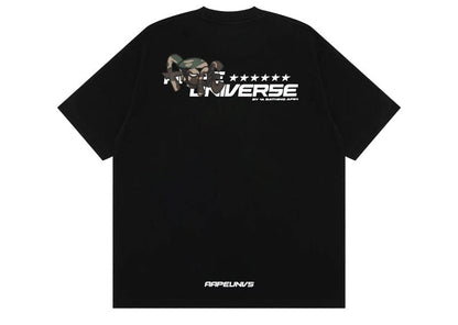 Aape By A Bathing Ape Camo Moon Face Black T-shirt