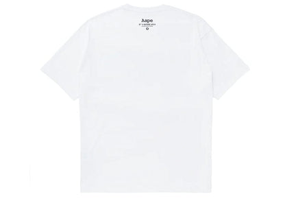 AAPE by A Bathing Ape White Moonface T-Shirt Reflective