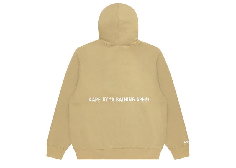 AAPE Ivory Grey Aape Zip Up Sweater