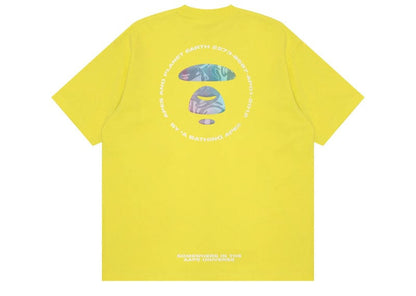 AAPE Moonface Printed Logo Tee Lemon Yellow