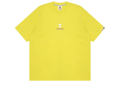 AAPE Moonface Printed Logo Tee Lemon Yellow