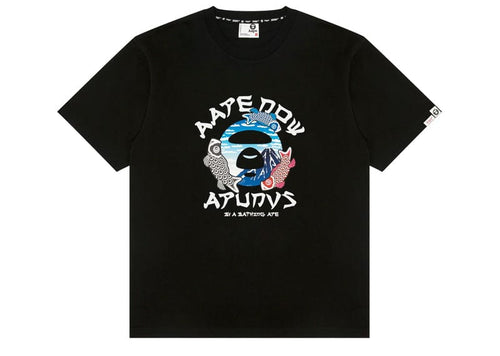 AAPE Now Moonface Logo Koi Fish Graphic Tee
