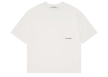 About:Blank Box Logo T-Shirt Oat & Estate Blue