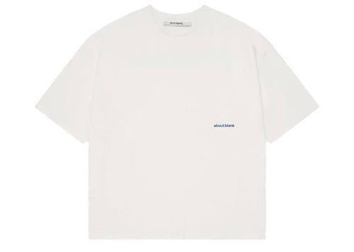 About:Blank Box Logo T-Shirt Oat & Estate Blue