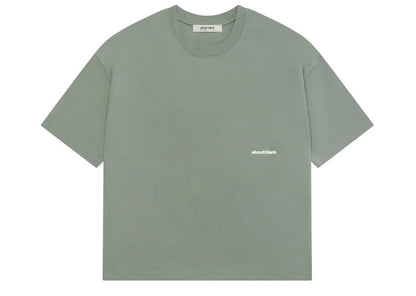 About:Blank Box Logo T-Shirt Sage Ecru