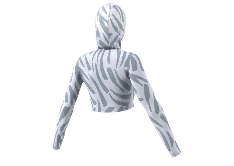 Women's Hooded Sweatshirt Adidas Run Icon Allover Print