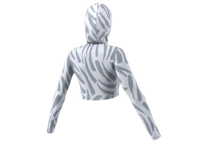 Women's Hooded Sweatshirt Adidas Run Icon Allover Print