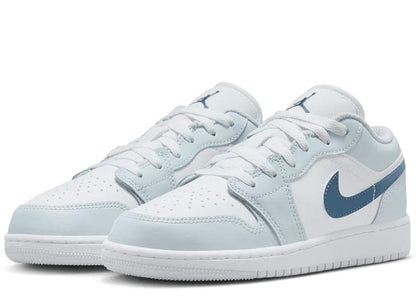 Air Jordan 1 Low White/Aura/Squadron Blue (GS)