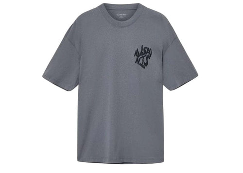 All Saints Orlando Logo Print Oversized Tee Hazed Grey