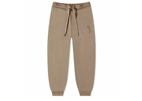 Ami Paris Heart Tonal Sweatpants Beige