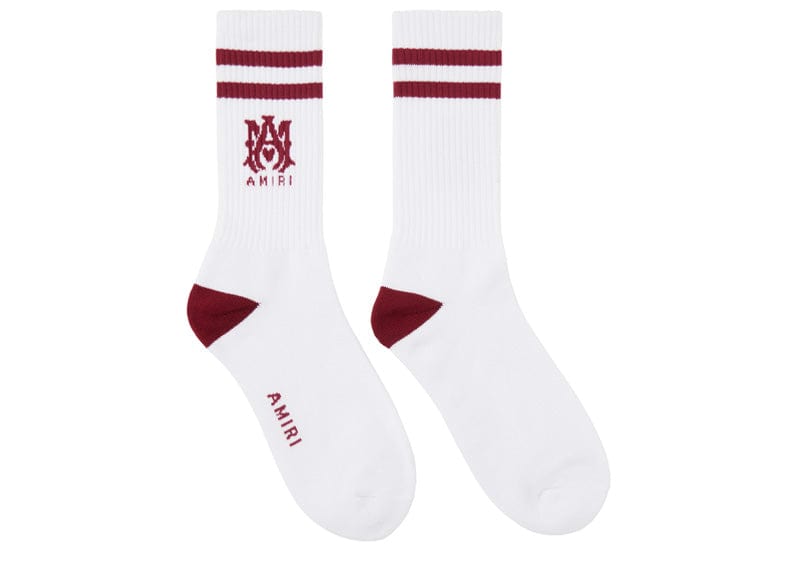 AMIRI MA Stripe Socks White Red
