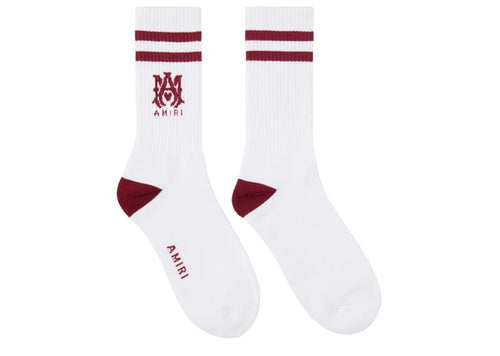 AMIRI MA Stripe Socks White Red