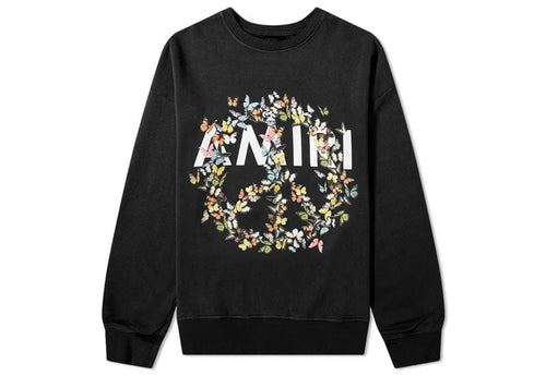 Amiri Peace Butterfly Crew Sweat Black