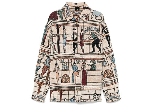 Amiri Pull Hall Tapestry Overshirt Neutral