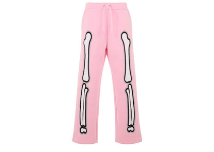 B Hype Skeleton Chenille Sweatpants Pink/White