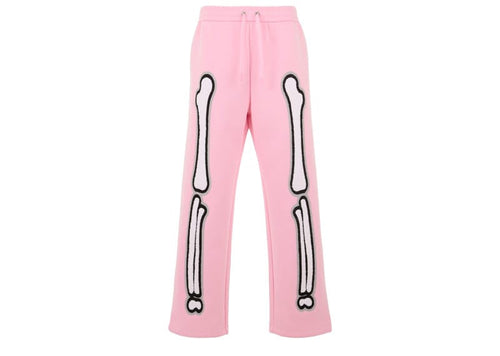 B Hype Skeleton Chenille Sweatpants Pink/White
