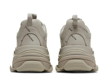 Balenciaga All Over Logo Triple S Beige Black