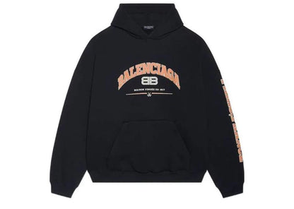 Balenciaga Wide Fit Hoodie Black/Orange/White