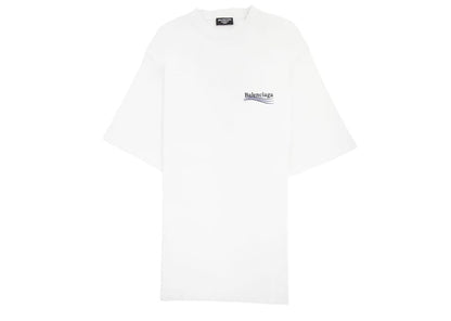 Balenciaga Women's Political Campaign Small Fit Embroidery Round-neck White