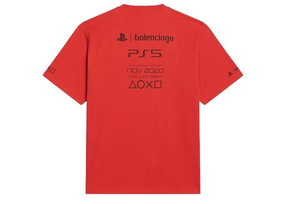 Balenciaga x PlayStation Boxy T-shirt Red