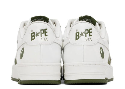 A Bathing Ape Bape Sta Low #6 White Olive Drab