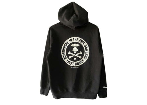 AAPE By A Bathing Ape Logo-Print Hoodie Black