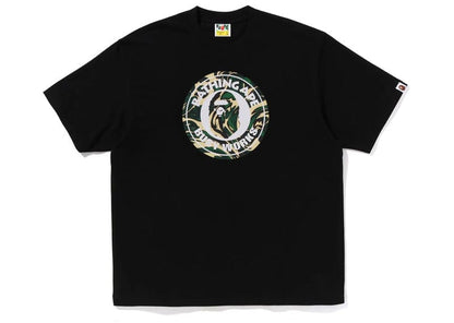 BAPE Camo Logo Print S/S Tee Black